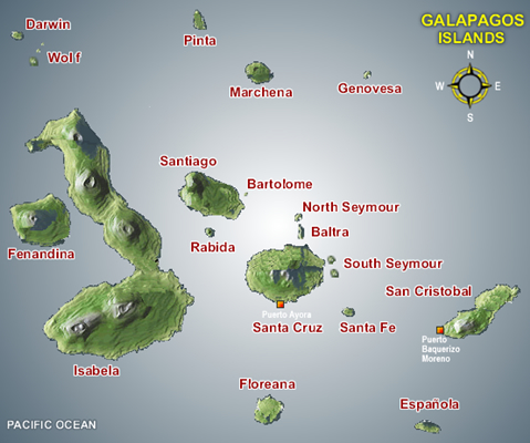 Mapa Galapagos 