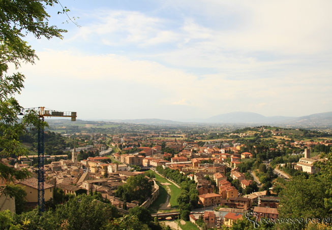 Vista da cidade de Spoleto - Itália